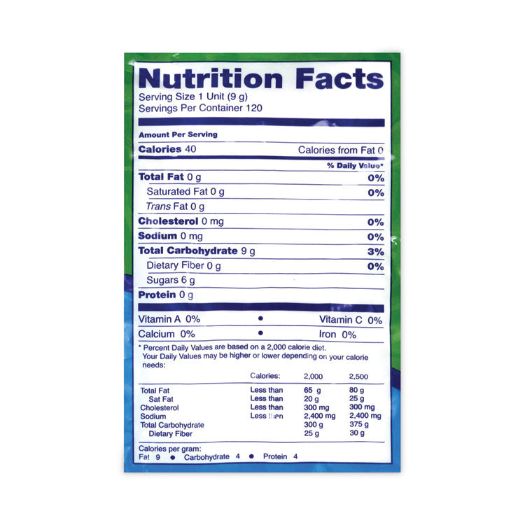 Jumbo Spearmint Balls, 0.04 oz, 120 Balls/Bag, 1 Bag/Carton