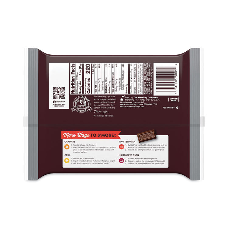 Milk Chocolate Bar, 1.55 oz Bar, 6 Bars/Pack, 2 Packs/Box
