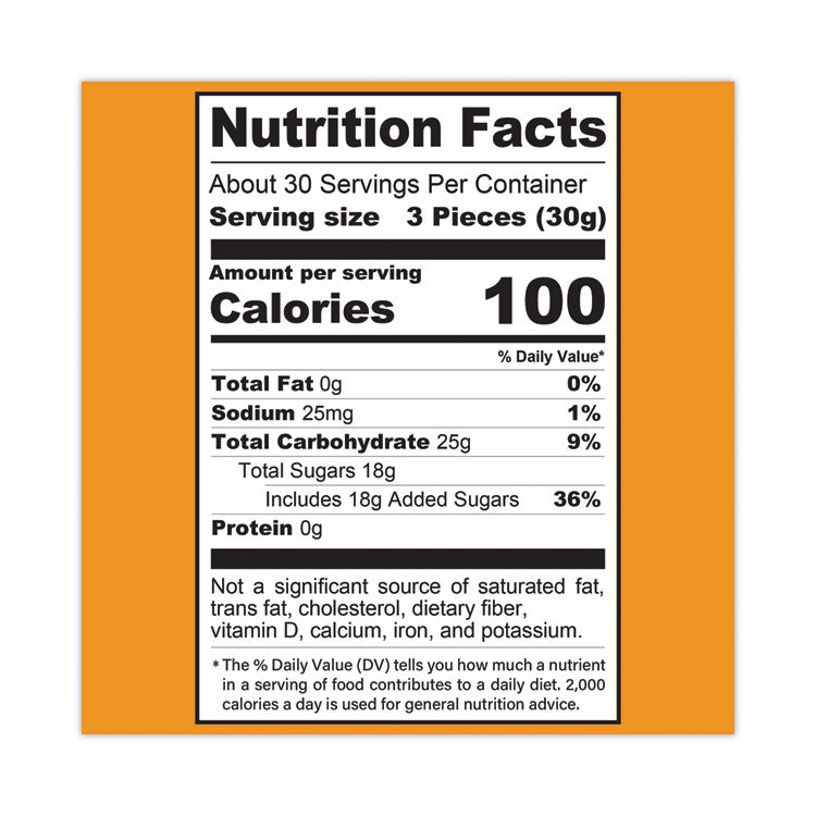 Fruit Gems Chewy Candy Assortment, Assorted Natural Fruit Flavors, 2.12 lb Bag, 90 Count
