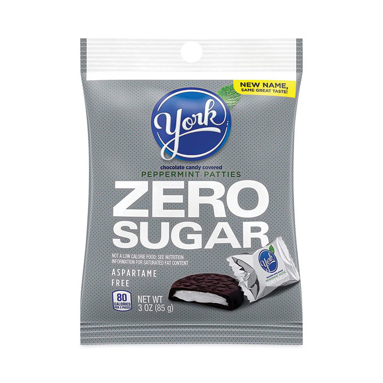 Sugar Free Peppermint Pattie, 3 oz Peg Bags, 12/Carton