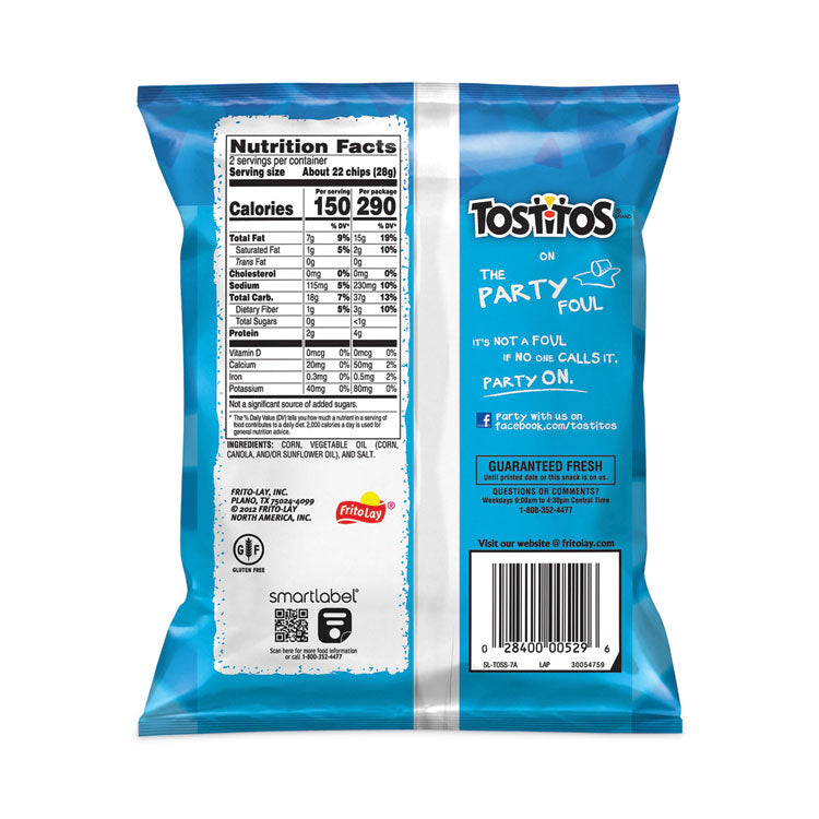 Bite Size Tortilla Chips, 2 oz Bag, 64 Bags/Carton