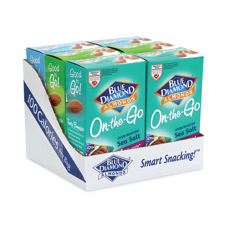 Almonds Variety Pack, Assorted Flavors, 0.6 oz Pouch, 7 Pouches/Box, 6 Boxes/Carton