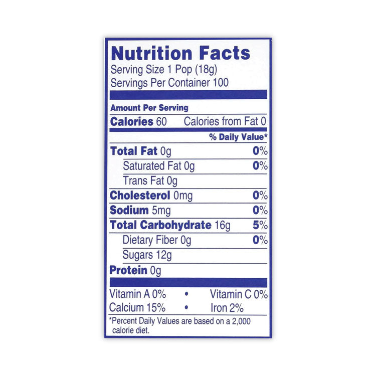 Blow Pops, Assorted Flavors, 0.64 oz, 100/Carton