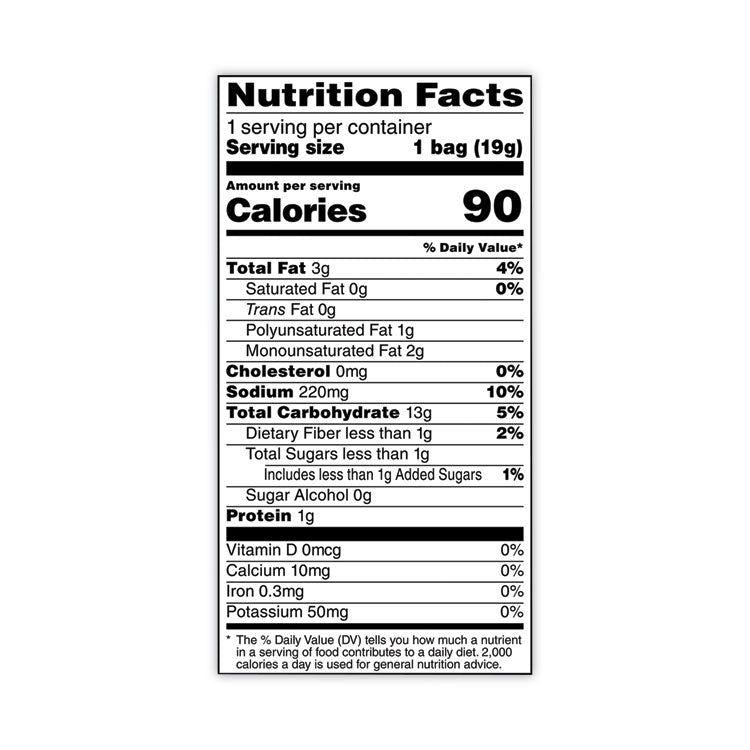 Rice Crisps, Cheddar Cheese, 0.67 oz Bag, 60 Bags/Carton