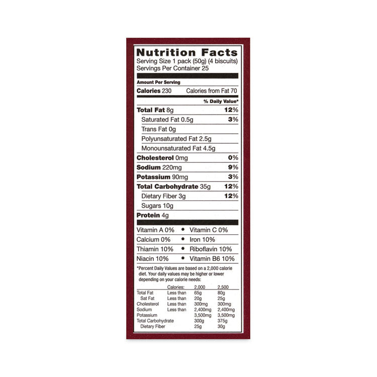 belVita Breakfast Biscuits, Cinnamon Brown Sugar, 1.76 oz Pack, 25 Packs/Carton