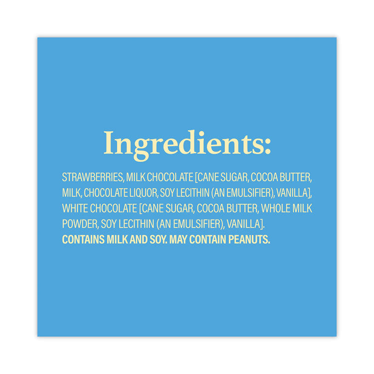 Nature's Hyper-Chilled Strawberries in White and Milk Chocolate, 5 oz Cup, 8/Carton