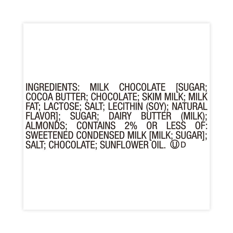 Candy Bar, 1.4 oz Bar, 18/Carton