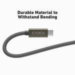 CODi Charge & Sync 3' USB-C to USB-C Power Cable, Male to Male, Black (A01101)
