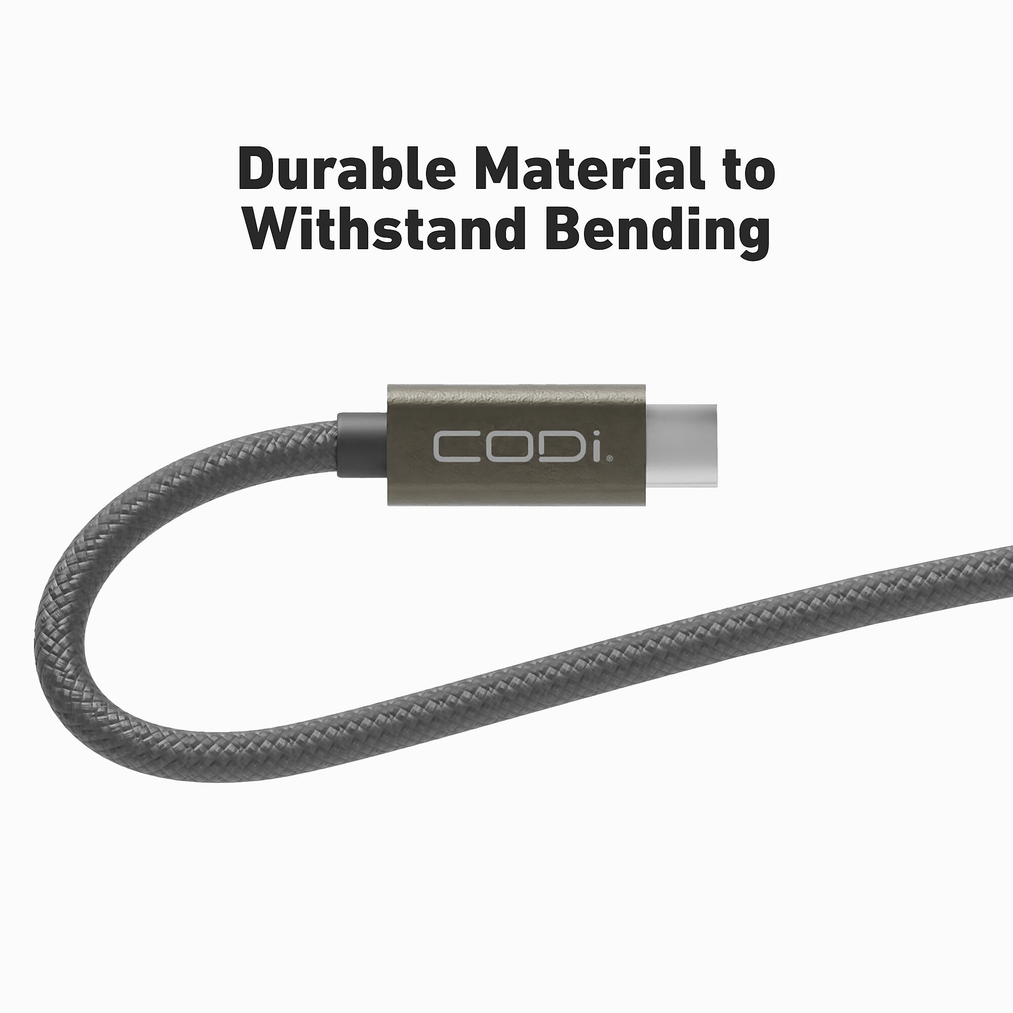 CODi Charge & Sync 3' USB-C to USB-C Power Cable, Male to Male, Black (A01101)
