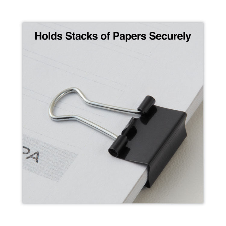 Binder Clip Zip-Seal Bag Value Pack, Mini, Black/Silver, 144/Pack