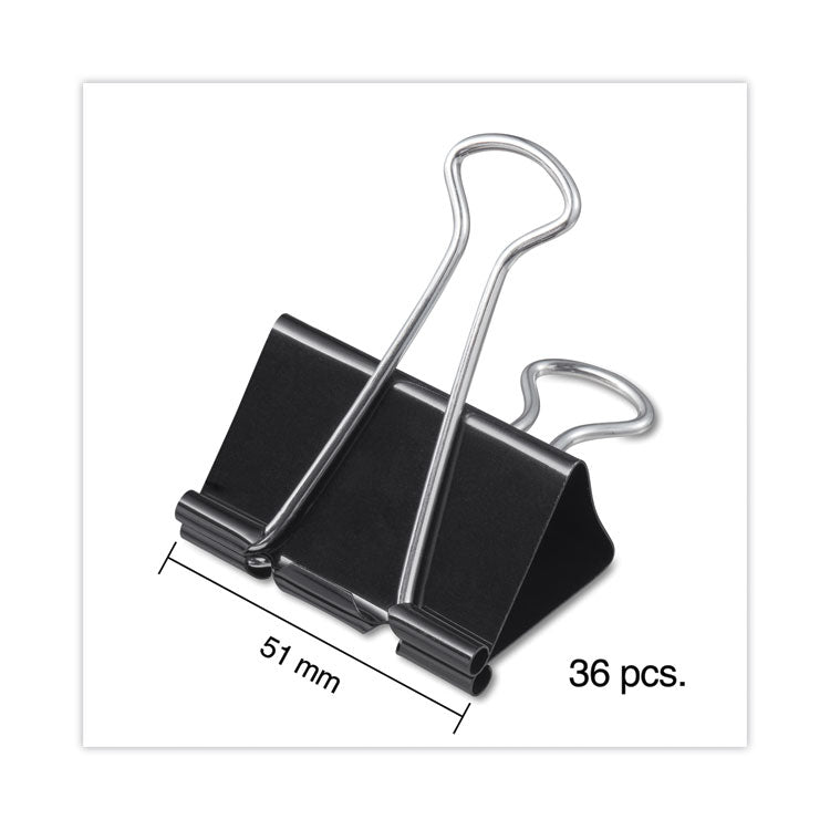 Binder Clip Zip-Seal Bag Value Pack, Large, Black/Silver, 36/Pack