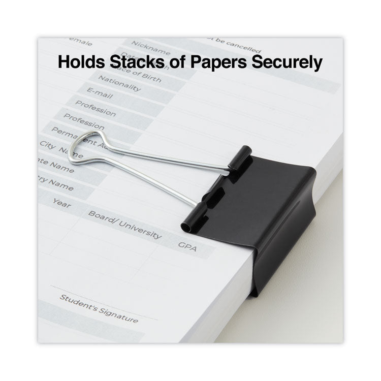 Binder Clip Zip-Seal Bag Value Pack, Large, Black/Silver, 36/Pack