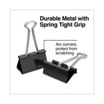 Binder Clip Zip-Seal Bag Value Pack, Large, Black/Silver, 36/Pack