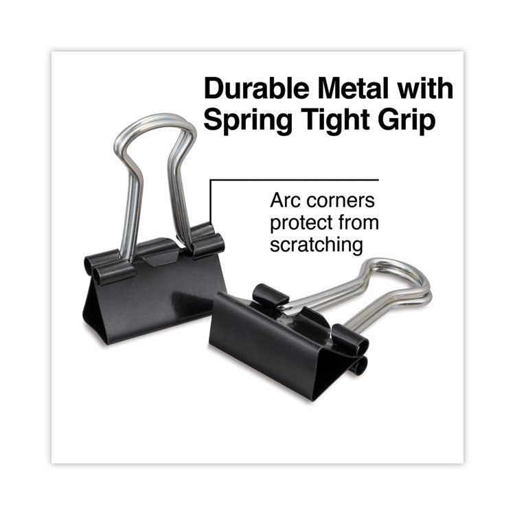 Binder Clip Value Pack, Mini, Black/Silver, 36/Box