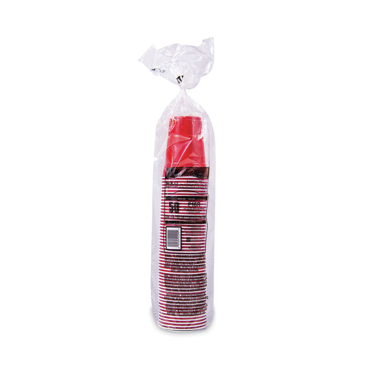 SOLO Party Plastic Cold Drink Cups, 16 oz, Red, 50/Pack