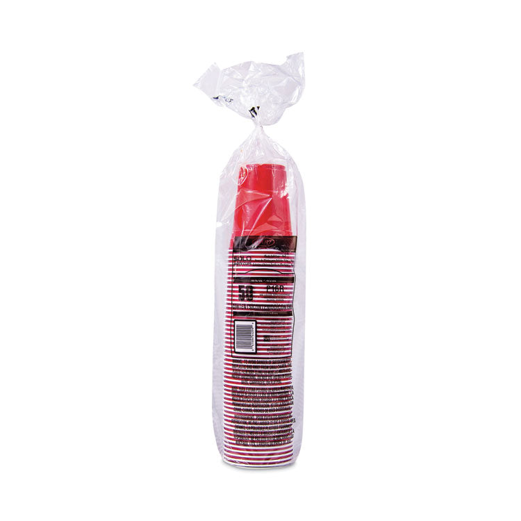 SOLO Party Plastic Cold Drink Cups, 16 oz, Red, 50/Bag, 20 Bags/Carton