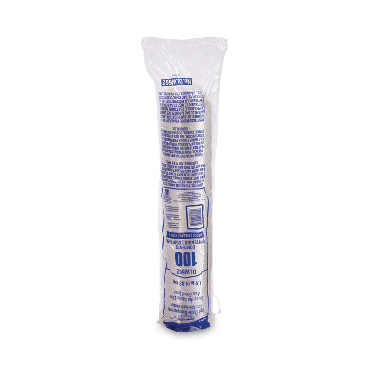 Open-Top Dome Lid, With 1.9" dia Hole, Fits 9 oz to 22 oz Cold Cups, Plastic, Clear, 1,000/Carton