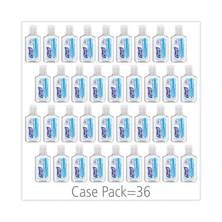 Advanced Hand Sanitizer Refreshing Gel, 1 oz Flip-Cap Bottle with Display Box, Clean Scent, 36/Bowl