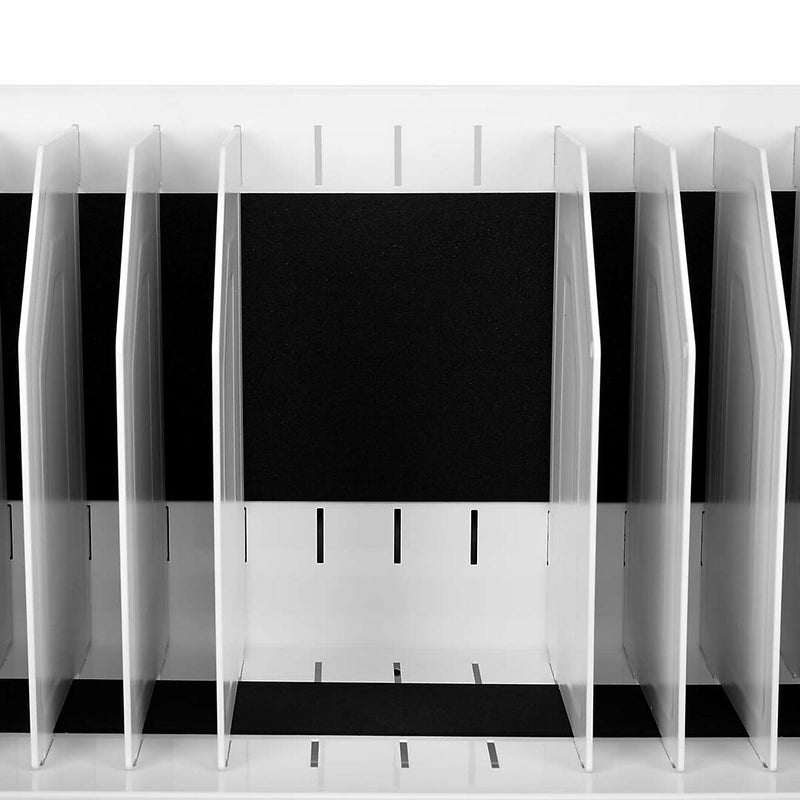 Luxor 32-Unit USB-C Open Charging Cart, White Powder-Coated Steel (CHMC006)