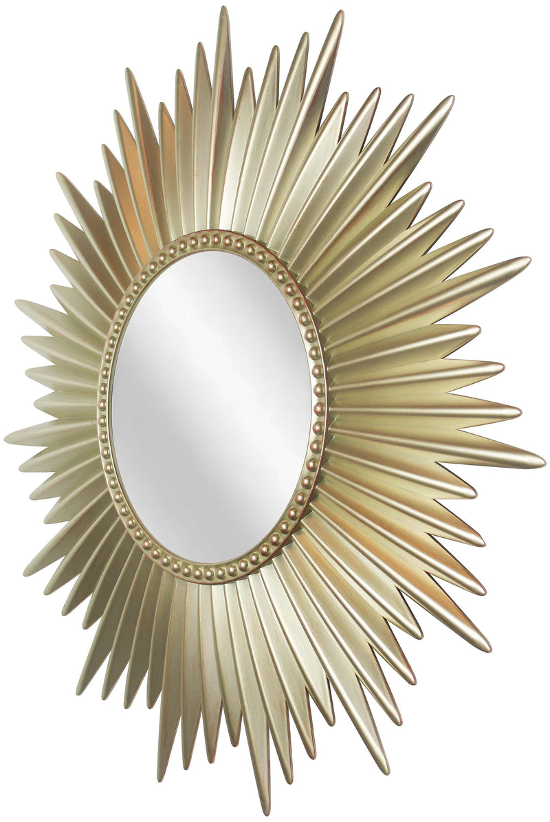 Infinity Instruments Sunburst Gold Plastic Framed Wall Mirror, 24" (20260GD-MR)