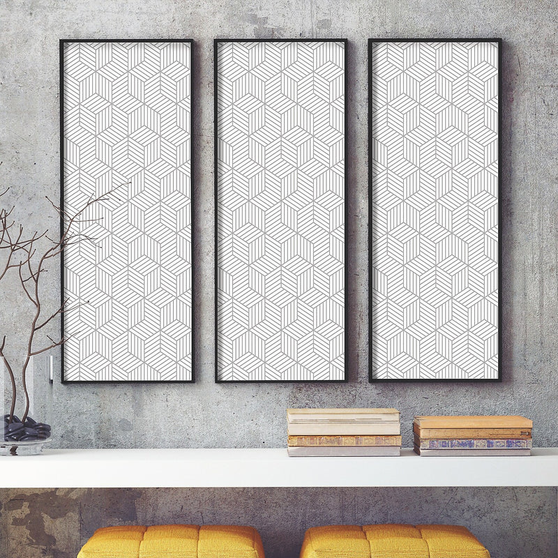 York Wallcoverings Stripped Hexagon Peel and Stick Wallpaper (RMK10705WP)