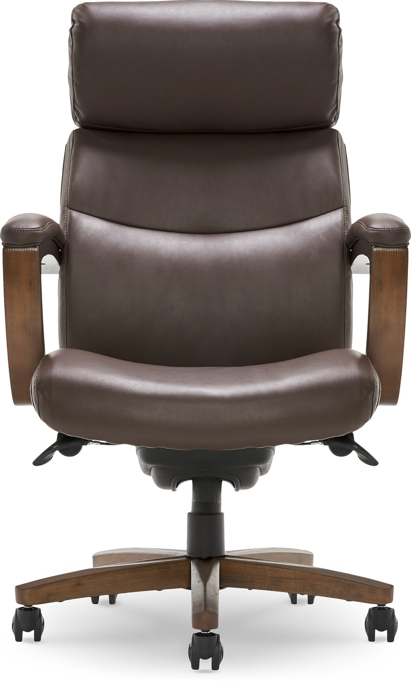 La-Z-Boy Greyson Ergonomic Bonded Leather Swivel Executive Chair, Brown (CHR10086C)