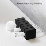 Function101 Cable Blocks, Magnetic Cable Organizers, Black 3/Pack (F101-CBXB3)