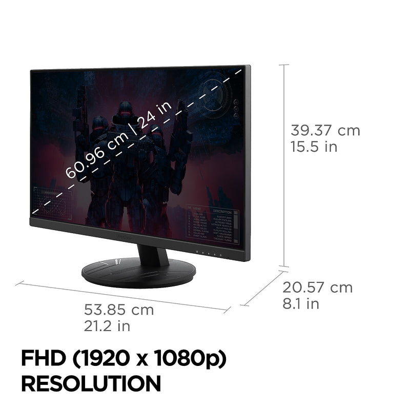 ViewSonic 24" 120Hz LED Gaming Monitor, Black (VX2416A)