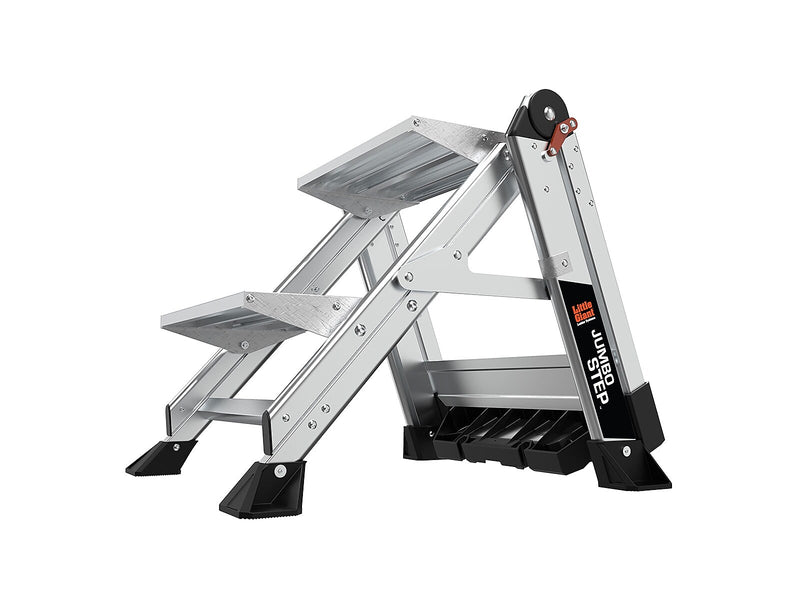 Little Giant Ladders Jumbo Step 2.5' Aluminum Step Ladder, 375 lb. Capacity (11902)