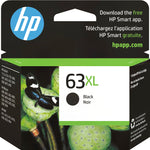 HP 63XL Black High Yield Ink Cartridge, Prints Up to 430 Pages (F6U64AN#140)