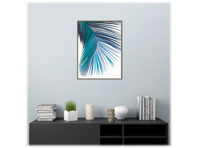 Amanti Art Retro Palm Leaf II Cool, Canvas, 23" x 30" (A42675516436)