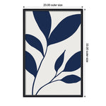 Amanti Art Modern Blue Botanical Abstract Print No 2 by The Creative Bunch Studio Wood Framed Wall Art Print, 23" x 33"