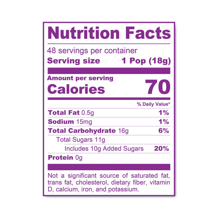 Caramel Apple Pops, 0.63 oz, 48/Carton