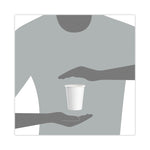 Single-Sided Poly Paper Hot Cups, 10 oz, White, 50/Sleeve, 20 Sleeves/Carton