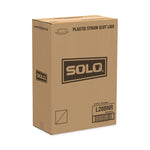 Polystyrene Plastic Flat Straw-Slot Cold Cup Lids, Fits 28 oz Cold Cups, Translucent, 960/Carton