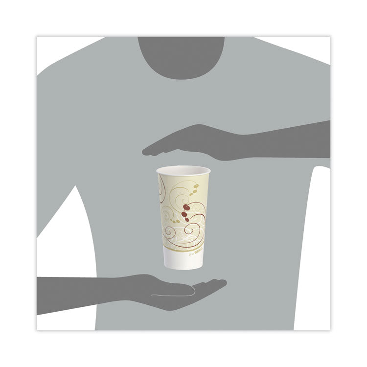 Double Sided Poly Paper Cold Cups, 21 oz, Symphony Design, 50/Pack, 20 Packs/Carton