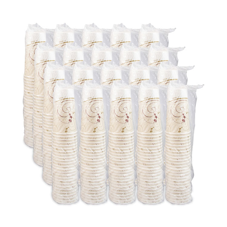Double Sided Poly Paper Cold Cups, 44 oz, Symphony Design, 40/Pack, 12 Packs/Carton