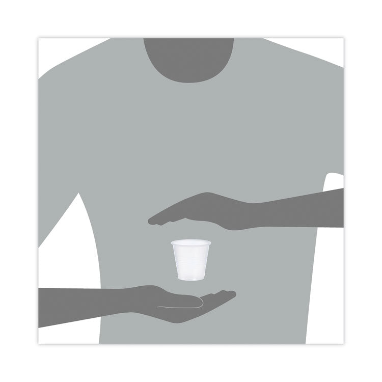 High-Impact Polystyrene Cold Cups, 3.5 oz, Plastic, Translucent, 100/Pack