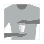 Single-Sided Poly Paper Hot Cups, 10 Oz, White, 1,000/carton
