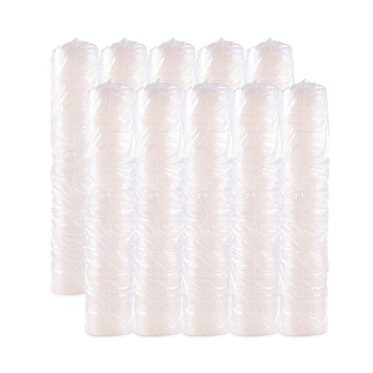 Polystyrene Plastic Flat Straw-Slot Cold Cup Lids, Fits 28 oz Cold Cups, Translucent, 960/Carton