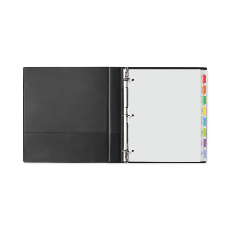 Clear Easy View Plastic Dividers With Multicolored Tabs And Sheet Protector, 8-Tab, 11 X 8.5, Clear, 1 Set