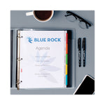 Clear Easy View Plastic Dividers With Multicolored Tabs And Sheet Protector, 5-Tab, 11 X 8.5, Clear, 1 Set