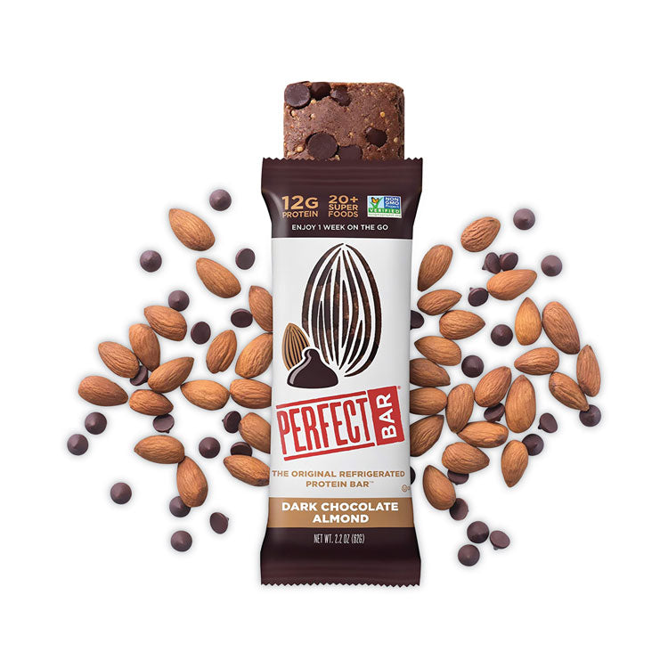 Refrigerated Protein Bar, Dark Chocolate Almond, 2.2 oz Bar, 16/Carton