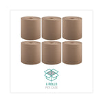 Hardwound Roll Towels, 1-Ply, 8" x 800 ft, Natural, 6 Rolls/Carton