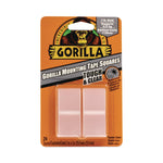 Tough and Clear Double-Sided Mounting Tape Squares, Holds Up to 0.58 lb per Pair (Up to 7 lb per 24), 1" x 1", Clear, 24/Pack