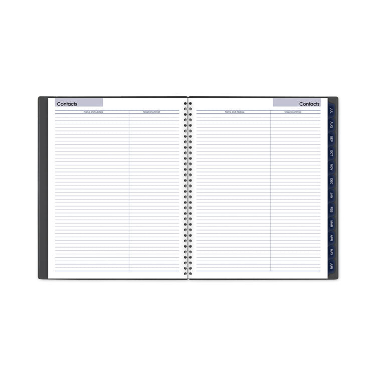 DayMinder Academic Monthly Desktop Planner, Twin-Wire Binding, 11 x 8.5, Charcoal Cover, 12-Month (July to June): 2025-2026