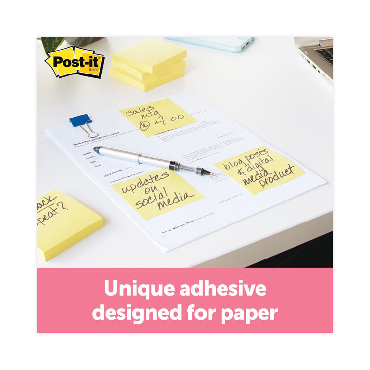 Original Pads in Canary Yellow, 3" x 3", 100 Sheets/Pad