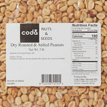 Mountain Manufacturing Dry-Roasted & Salted Peanuts, 80 oz., 4/Carton (92902)