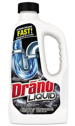 Drano Liquid Drain Cleaner, 32 oz Safety Cap Bottle, 12/Carton (SJN335712)