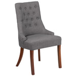 Flash Furniture HERCULES Paddington Series Fabric Tufted Accent Chair, Armless, Gray (QYA08GY)